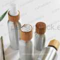 Cosmetic Aluminum Bottle with Bamboo Screw Top (PPC-ACB-064)